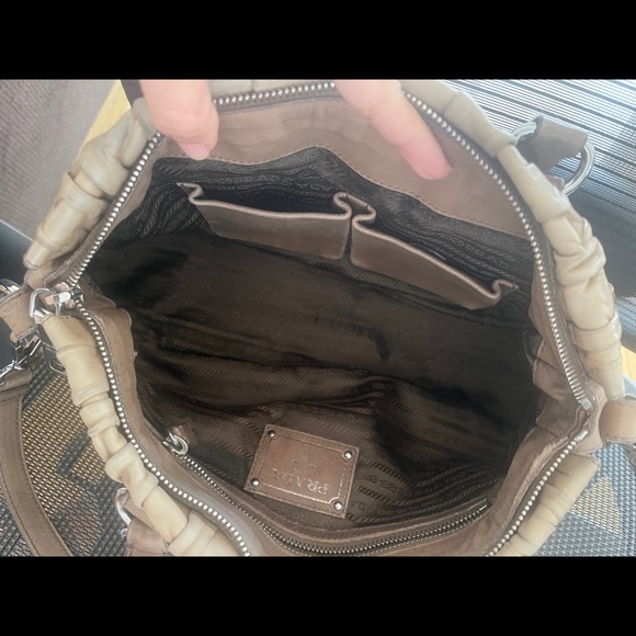 Authentic Prada Gaufre Leather Light brown 2 way - Picture 7 of 10